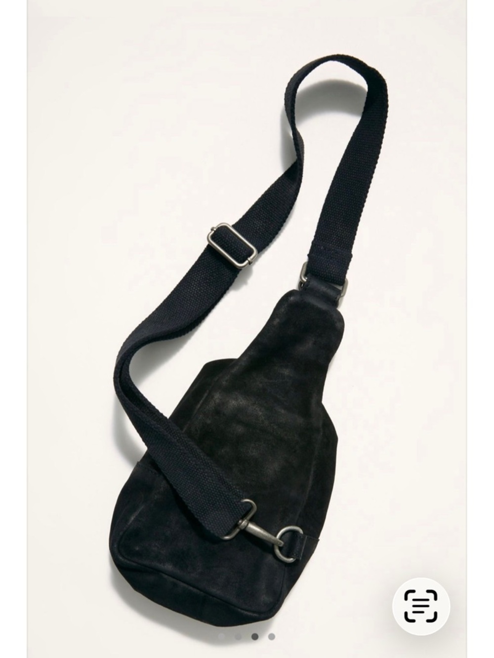 Free People Black Suede Hudson Sling Bag NWOT - Picture 3 of 3